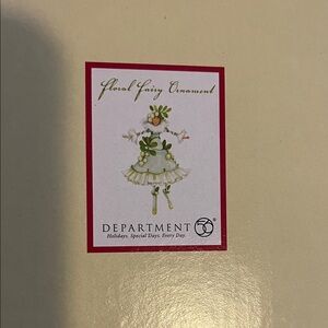 Department 56 Green and White Fairy Ornament